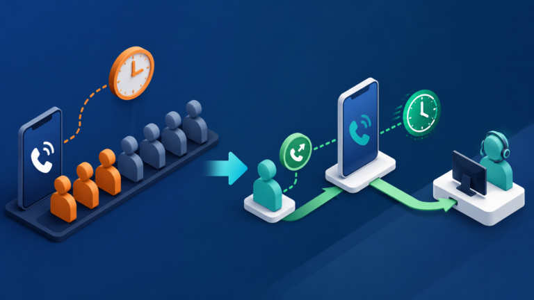 3CX callback queue reducing customer hold time and connecting callers to available agents